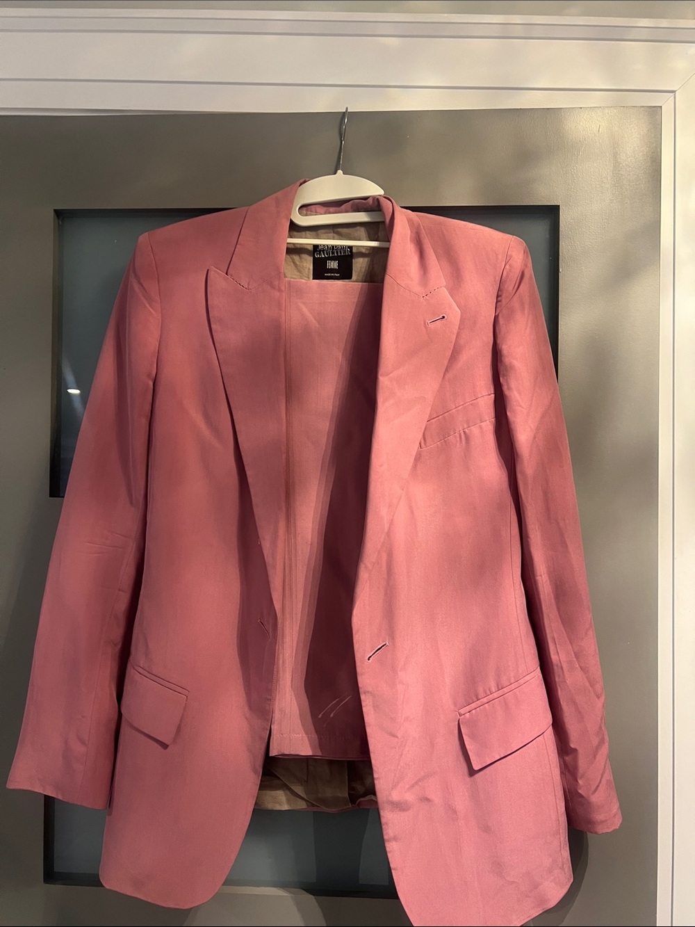 Jean Paul Gaultier Rose-Pink Women's Blazer - Tailored Single-Breast